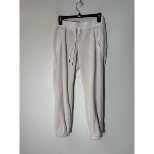 Athleta Cream Fleece Joggers Sz XS
